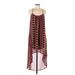 Truth Casual Dress - High/Low Scoop Neck Sleeveless: Burgundy Dresses - Women's Size Medium