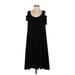 Jones New York Casual Dress - High/Low: Black Solid Dresses - Women's Size Small