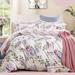 5pc King Size Cotton Bedding Set Rose Pink Purple