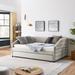 Daybed with Trundle Upholstered Tufted Sofa Bed