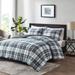 Full/ Queen Plaid Comforter Set Black & White