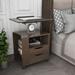 Adjustable Overbed End Table Nightstand with Swivel Top