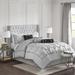 7pc King Embroidery Tufted Comforter Set Grey