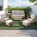 7 Piece Outdoor Sofa Swivel Rocker Chairs Set