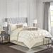 7pc Queen Embroidery Tufted Comforter Set Ivory