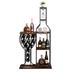 11 Bottle Wine Bakers Rack, 5 Tier Freestanding Wine Rack with Hanging Wine Glass Holder