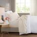4pc Queen 600 Thread Count Cooling Cotton Blend Sheet Set Ivory