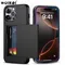 Coque de protection rigide mince avec fente market, porte-cartes, housses de protection RapDuty, portefeuille, iPhone 16 Pro Max, iPhone 16 Plus, iPhone 15 Pro, iPhone 14, iPhone 13, iPhone 12, iPhone