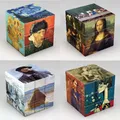 Gogh Lisa Puzzle Cube pour enfants 3x3x3 Katsburg Hika Hokusai Cube à motifs japonais Cadeaux