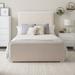 Coaster Anatasia Standard Bed Wood & /Upholstered/Polyester in Brown/White | 64.25 H x 78.75 W x 89.25 D in | Wayfair 224751Q