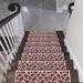 Red/Brown 0.25 x 9 W in Stair Treads - Wildon Home® Alsie Non-Slip Indoor Stair Tread Cotton | 0.25 H x 9 W in | Wayfair