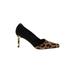 Christian Dior Heels: Pumps Stilleto Cocktail Party Brown Leopard Print Shoes - Women's Size 35 - Pointed Toe