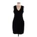 Gap Outlet Casual Dress - Party V-Neck Sleeveless: Black Solid Dresses - Women's Size Medium