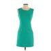 Laundry by Shelli Segal Casual Dress - Sheath: Teal Solid Dresses - Women's Size 0