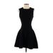 Ted Baker London Casual Dress - Fit & Flare High Neck Sleeveless: Black Print Dresses - Women's Size 2