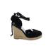 Betsey Johnson Wedges: Black Solid Shoes - Women's Size 10 - Round Toe