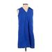 Signature by Robbie Bee Casual Dress - Shift: Blue Dresses - Women's Size Small