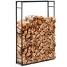 Kaminholzregal Brennholzregal Holzständer Feuerholzregal 45 kg Stahl schwarz