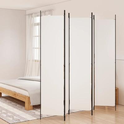 Maison Chic - 5-tlg. Paravent Raumteiler Trennwand Stellwand Sichtschutz BalkonWeiß 250x220 cm Image