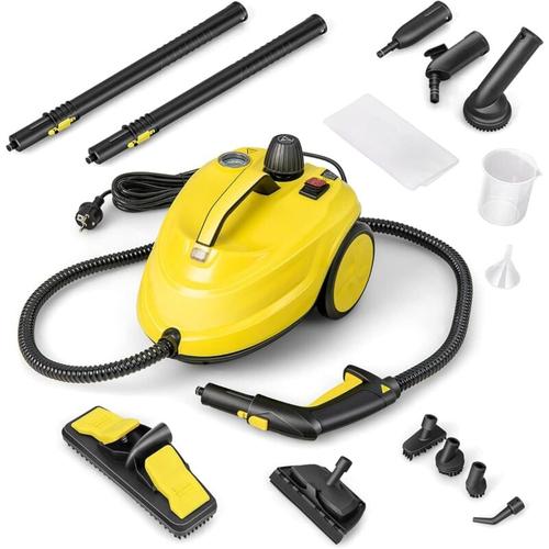 Dampfreiniger Reinigungsmaschine 2000W Mobile & 1,8 l Wasserkapazität &13 Zubehörsätze