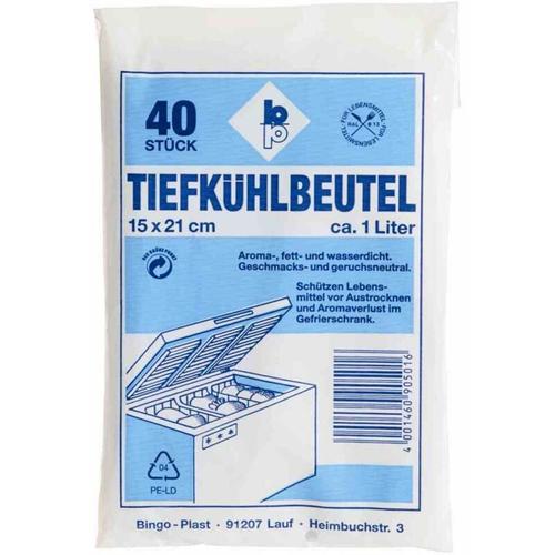 Tiefkühlbeutel 1,0 l, 15 x 21 cm, 40 Stück