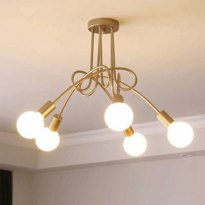 Axhup - Deckenlampe Vintage Industriell Stil Deckleuchte Spinne Eisen Innenlicht E27 für Wohnzimmer Image