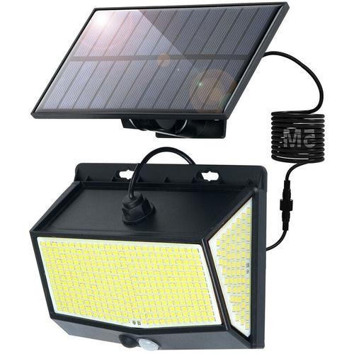 Outdoor Solarleuchte mit Bewegungsmelder - 468 LEDs, Wasserdicht IP65, 3 Beleuchtungsmodi, 5 m
