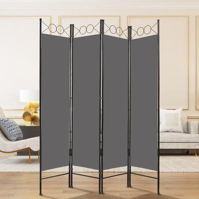 Paravent Raumteiler innen 4 Teilig, Trennwand Raumteiler modern 160x 180cm, Raumtrenner Stehend Image