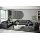 Sofaset Designersofa nancy 3-2-1 in Stoff Perfekt Harmony Anthrazit