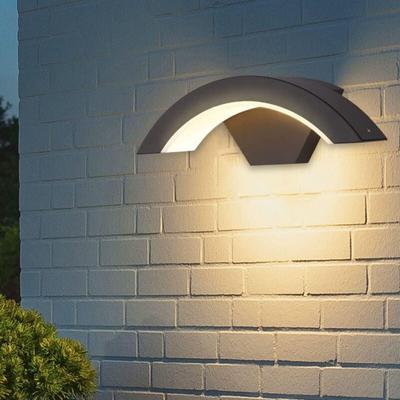 Goeco - led Wandleuchte Außen Innen 24W IP54 Warmweiß 3000K Metall für Garten Flur Image