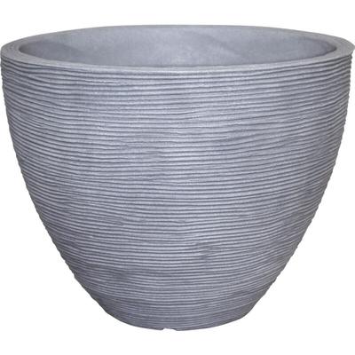 Geli - Pflanztopf mit Rillen ø 40 x 31 cm betonfarbe Kunststofftöpfe Image