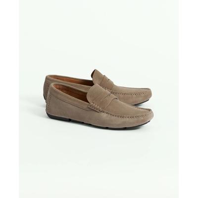 Brooks Brothers Men's Jefferson Suede Driving Moccasins Shoes | Dark Beige | Size 13 D