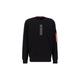 Sweater ALPHA INDUSTRIES "ALPHA Men - Sweatshirts Alpha RP Sweater" Gr. 2XL, schwarz (black) Herren Sweatshirts