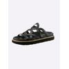 Pantolette HEINE, Damen, Gr. 41, schwarz, Rindsleder, Glattleder, modisch, Schuhe