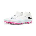 Fußballschuh PUMA "FUTURE 7 MATCH FG/AG Fußballschuhe ohne Schnürsenkel Herren" Gr. 41, weiß (white black poison pink) Schuhe Sportschuhe