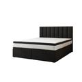 Ensemble sommier et matelas en velours noir 160x200