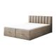 Ensemble sommier et matelas en velours beige 200x200