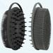 2-Pack Silicone Body Scrub Silicone Double Sided Loofah Body Brush Silicone Shower Scrub and Scalp Massager Sensitive Baby Shampoo Brush Women Men All Skin Types (Black and Gray)