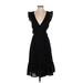 J.Crew Casual Dress - Wrap: Black Dresses - Women's Size 00