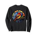 Finkenvogel Buntglas Bleilicht künstlerisches Design Sweatshirt