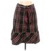 J.Crew Factory Store Formal Skirt: Black Plaid Bottoms - Women's Size 12