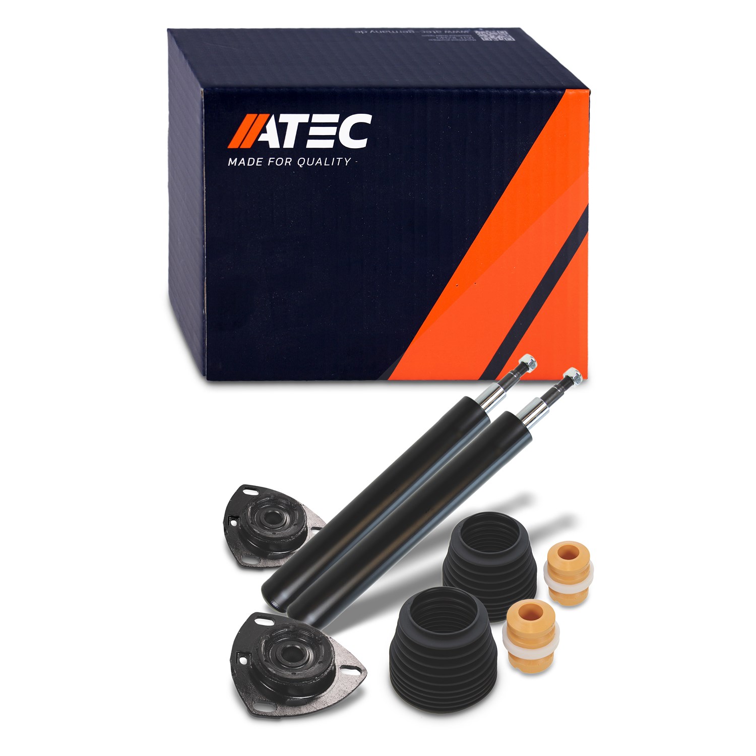 Atec 2x Stossdämpfer+Domlager+Staubschutz-Set vorne Öld [Hersteller-Nr. 40578229] für Audi Image