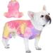 TONY HOBY Dog Pajamas Dog Jumpsuit with Colorful Tie-Dye 4 Legged Dog Pajamas for Spring Summer and Autumn (Colorful-Purple S)