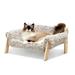 Mewoofun Cat Bed SofaWooden Sturdy Fluffy Cat Couch Bed Dog Beds for Cats and Small Dogs Pet Furniture Elevated