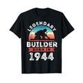 Legendärer Baumeister geboren im Jahr 1944, 80. Geburtstag Baumeister Sonnenuntergang T-Shirt