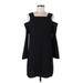 Amanda Uprichard Cocktail Dress - Mini Cold Shoulder Long sleeves: Black Print Dresses - Women's Size Medium