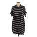 Madewell Casual Dress - Shirtdress Collared Short sleeves: Black Print Dresses - Women's Size Small