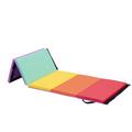 ZENOVA 2 x6 x1.5 Folding Thick 5-Fold Exercise Yoga Mat Exercise Gymnastics Mats Tumbling Mats for Kids Home Gym Rainbow