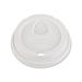 Dome Drink-Thru Lids Fits 12 oz and 16 oz Paper Hot Cups White 100/Pack