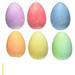 Egg Shaped Sidewalk Chalk 6 Pieces Home School Teacher Supplies Kids Outdoor Indoor Art Play on Chalkboard Blackboard Playground Pack of 1 w/ Essentials Tote Bag